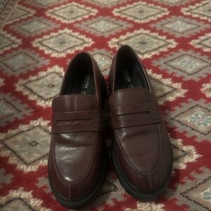 Geox Men's Dark Brown Leather Slip-Ons